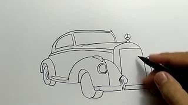 Cara Menggambar Mobil Klasik How To Draw Clasic Car