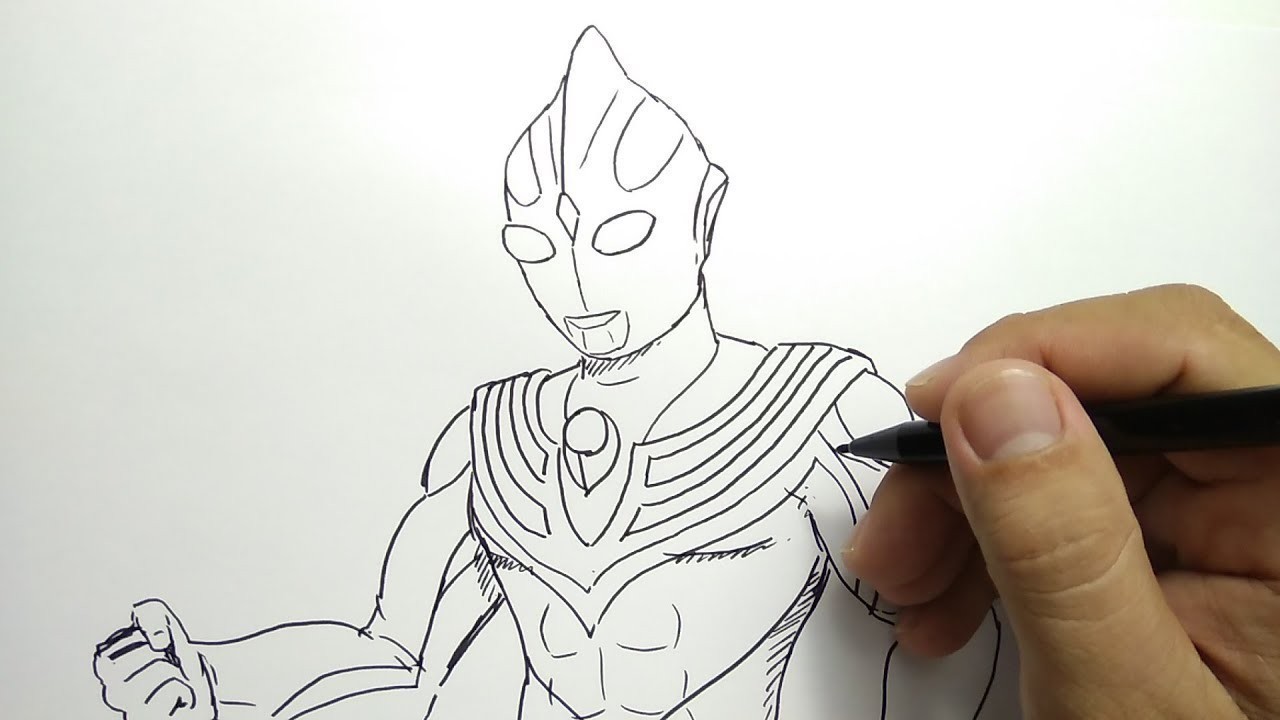 Cara Menggambar Ultraman Tiga How To Draw Ultraman Tiga