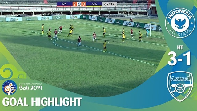 Streaming Goal Highlights Indonesia All Stars U20 3 Vs 1 Arsenal Fc U18 U 20 International Cup Bali Vidio Com