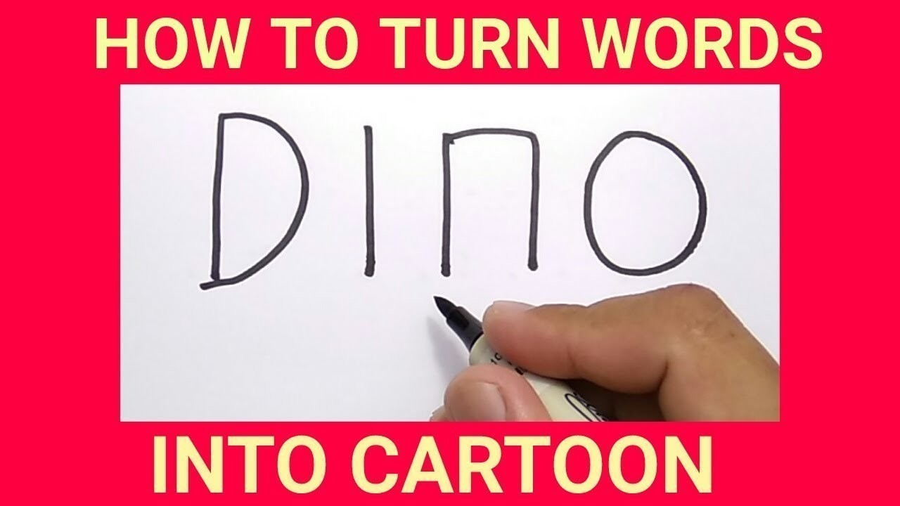 Streaming WOW cara  menggambar  T  REX  dengan kata DINO 