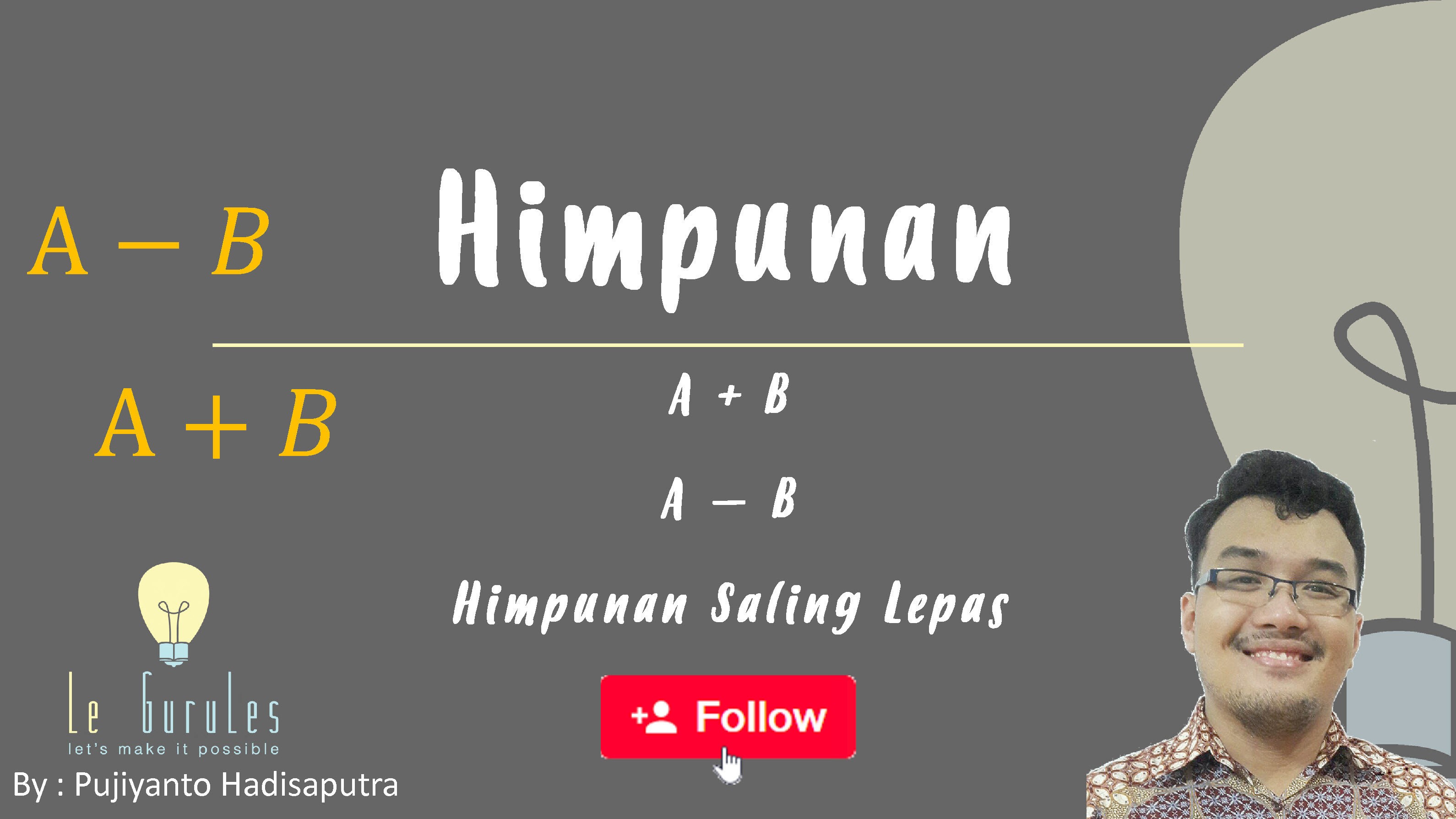 Streaming Matematika Kelas 7 Himpunan 5 Operasi Himpunan Himpunan A B Himpunan A B Vidio