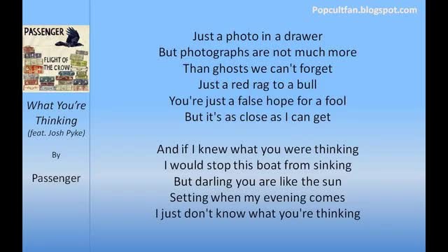 Passenger What You Re Thinking Lyrics Vidio Com